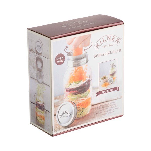 Veggie befőttes üveg, spirálozó kupakkal - Kilner-image-1