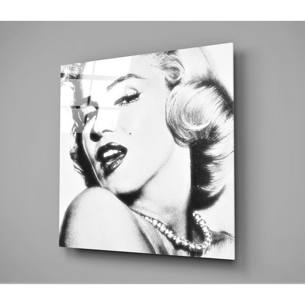 Marilyn Monroe üvegkép, 40 x 40 cm - Insigne-image-3