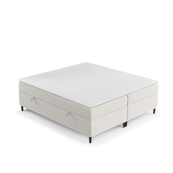 Krémszínű ágyneműtartós boxspring ágy 180x200 cm Araya – Maison de Rêve