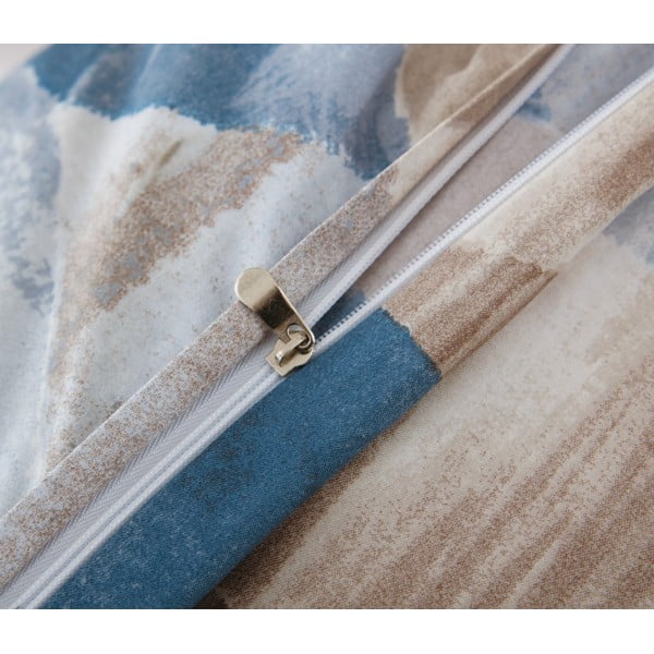 Kék-barna egyszemélyes háromrészes mikroszatén ágyneműhuzat 140x200 cm Eden – JAHU collections-image-2