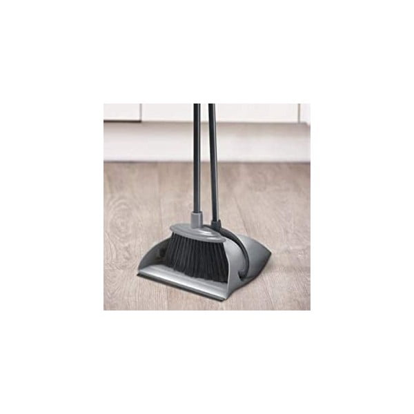 Dust szürke-fekete szemétlapát hosszú nyéllel - Addis-image-1