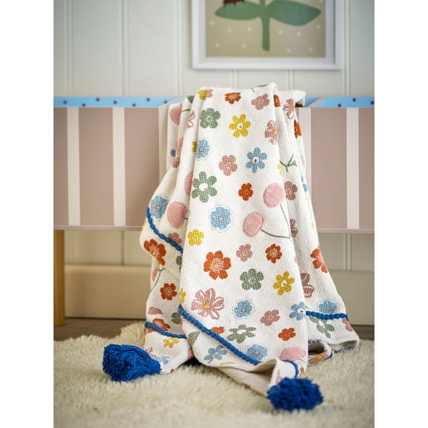 Újrahasznosított pamut gyerek takaró 130x160 cm Cherry – Bloomingville Mini-image-1