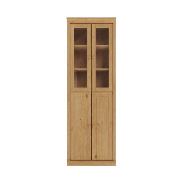 Világos natúr színű borovi fenyő tálalószekrény 74x223x37 cm Anita – Støraa
