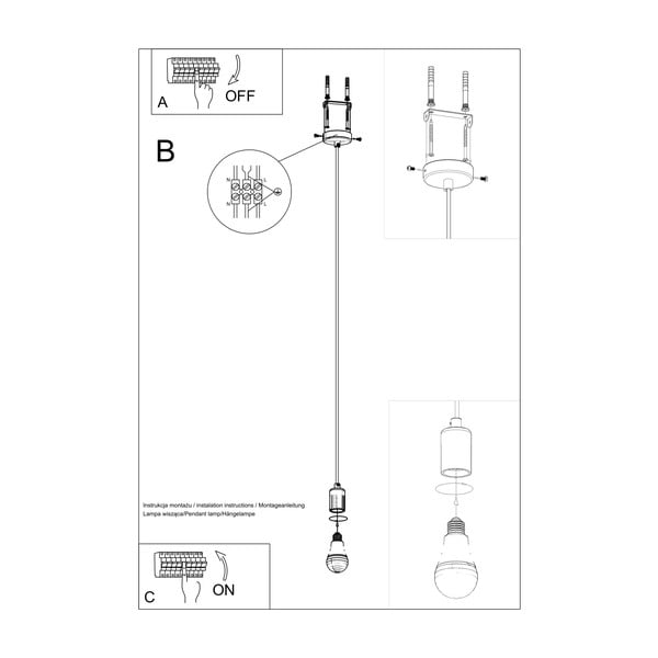 Bombilla fekete függőlámpa - Sollux-image-4