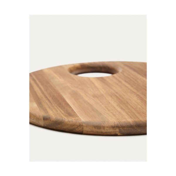 Szervírozó fa vágódeszka ø 36 cm Klot – Kave Home-image-3