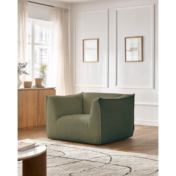 Zöld buklé fotel Giorgia – Bobochic Paris-image-1