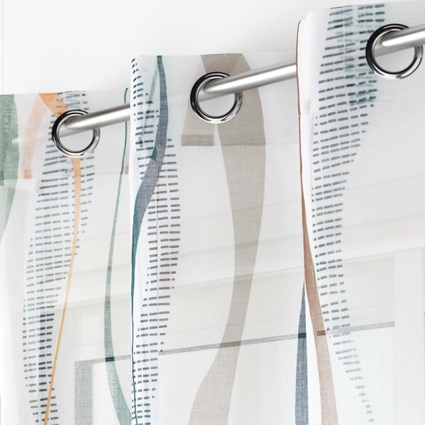 Fehér-kék átlátszó függöny 140x280 cm Lisana – douceur d'intérieur-image-1