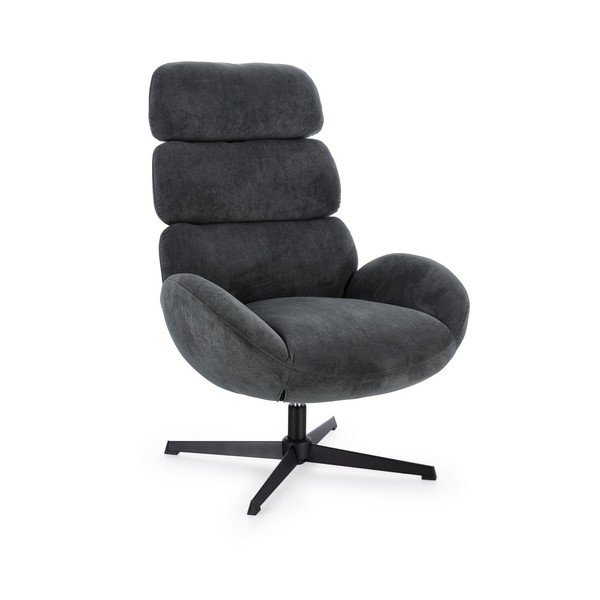 Fekete forgó fotel Violante – Bizzotto