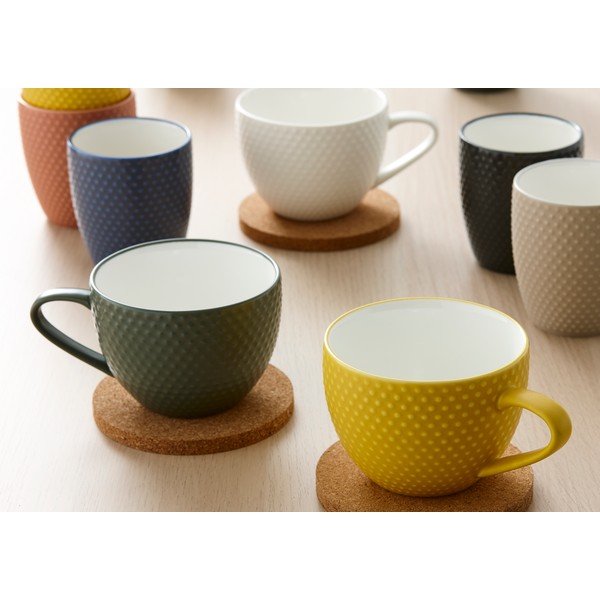 Zöld porcelán bögre alátéttel 350 ml Abode - Ladelle-image-1