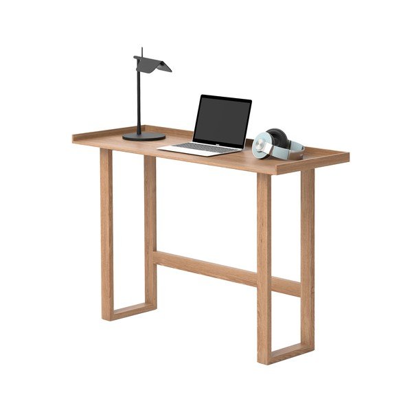 Slim tömör tölgyfa íróasztal - Wireworks-image-2