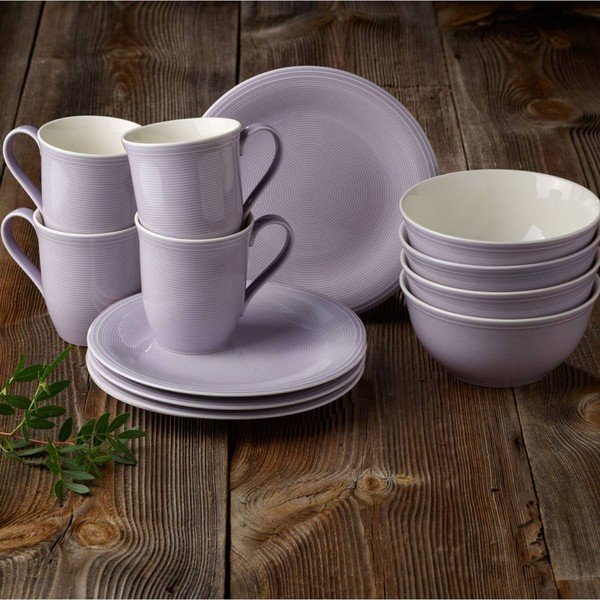 12 db-os lila porcelán készlet reggelihez - Like by Villeroy & Boch Group-image-1