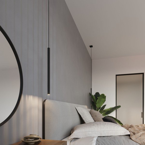 Fideus Single fekete függőlámpa - Sollux-image-1