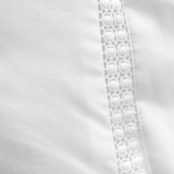 Fehér kétszemélyes pamut ágyneműhuzat 200x200 cm Oxford Lace Trim – Bianca-image-4