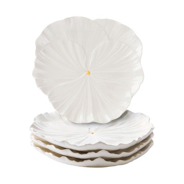 Fehér porcelán tányér készlet 4 db-os Elva – Jotex