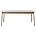 Bővíthető étkezőasztal hosszabbító asztallappal, tölgyfa dekorral 95x190 cm Bari – Unique Furniture