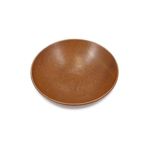 Barna porcelán tál ø 21 cm Ovio – BonBistro-image-1