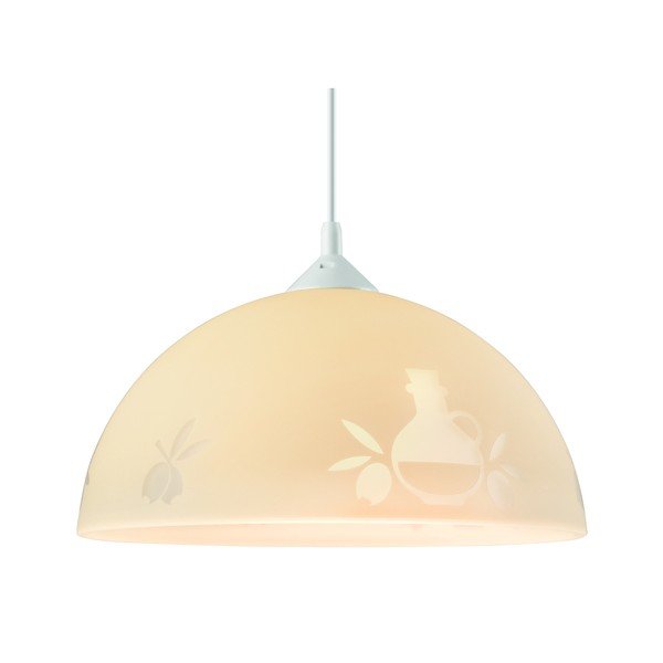 Fehér-bézs függőlámpa ø 30 cm – LAMKUR-image-1
