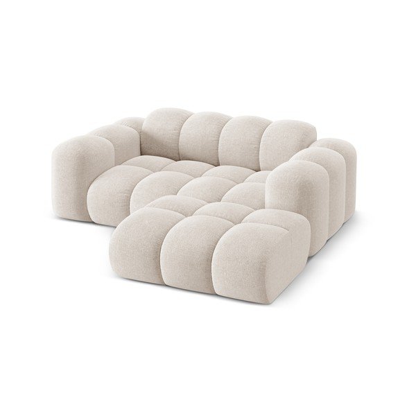 Krémszínű zsenília sarokkanapé (jobb oldali-heverő résszel) Treno – Cosmopolitan Design-image-2