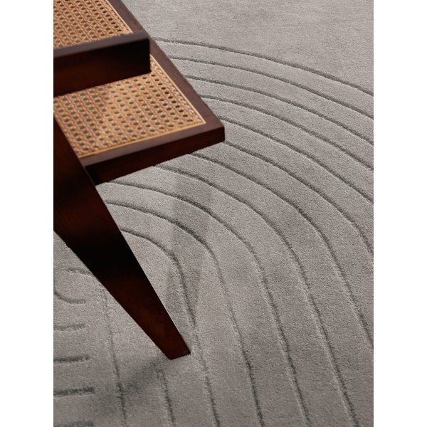 Világosszürke kézi szövésű gyapjú szőnyeg 80x150 cm Arcura – Vikosa-image-3
