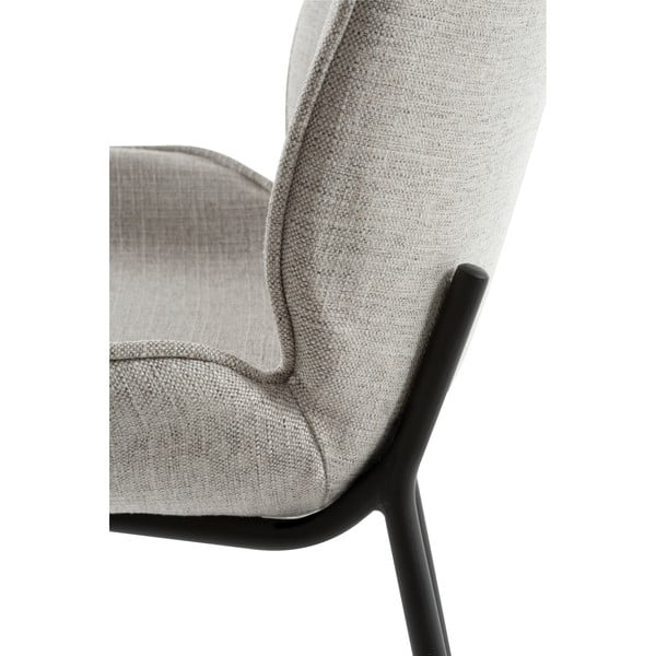 Hella szürke étkezőszék bársony kárpitozással és fém szerkezettel - Canett-image-1
