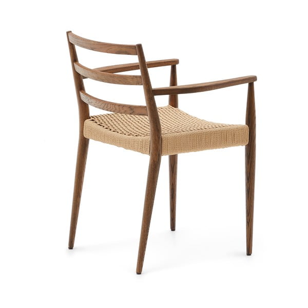 Barna-natúr színű tölgyfa étkezőszék szett 2 db-os Analy – Kave Home-image-2