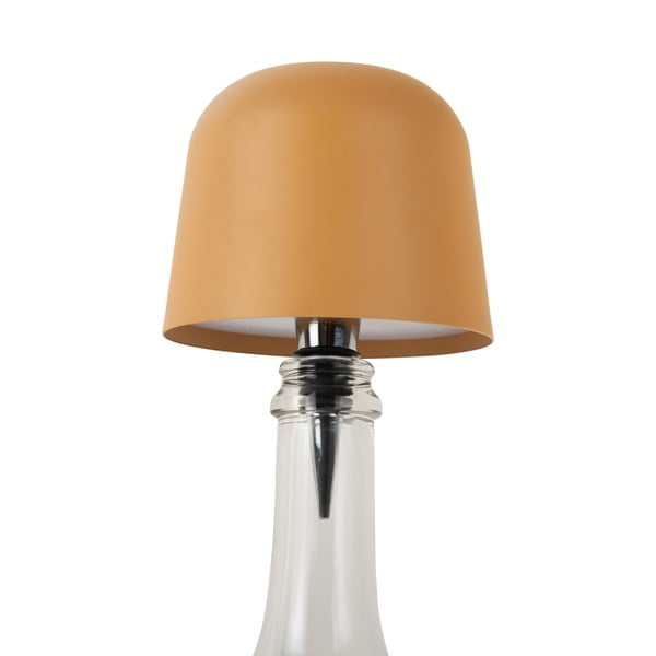 Okkersárga LED asztali lámpa üvegre, fém búrával (magasság 13 cm) Cone Hat LED – Leitmotiv