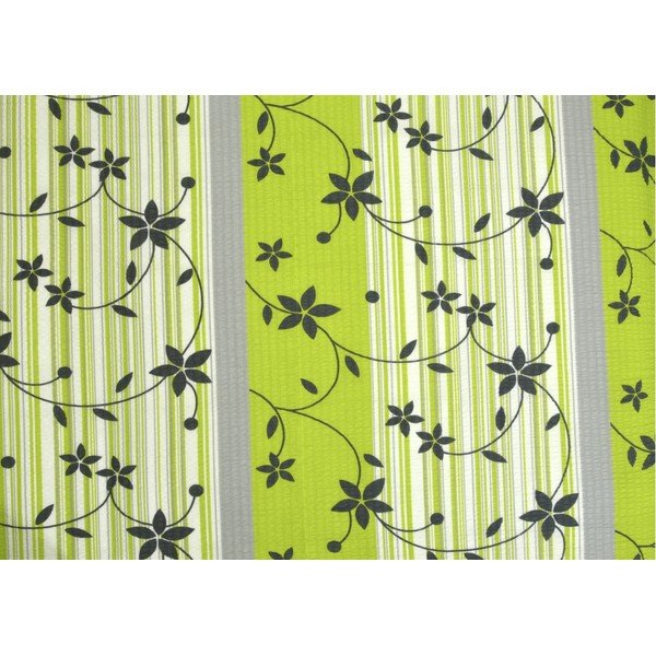 Zöld kétszemélyes krepp ágyneműhuzat 200x200 cm Flowers -image-1