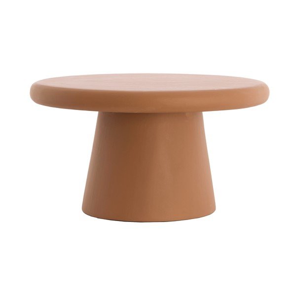 Terrakotta színű kerek dohányzóasztal ø 70 cm Kulona – Light & Living