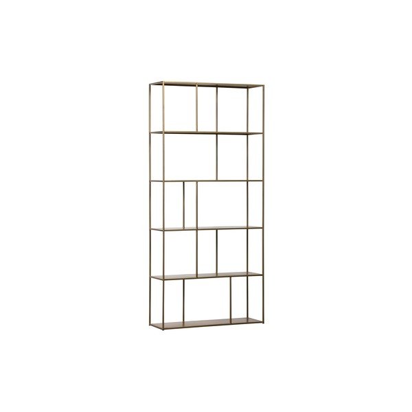 Aranyszínű fém könyvespolc 90x196 cm Valued – BePureHome-image-2
