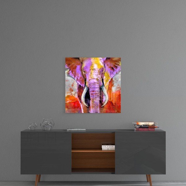 Revenge of the Elephant üvegkép, 40 x 40 cm - Insigne-image-1