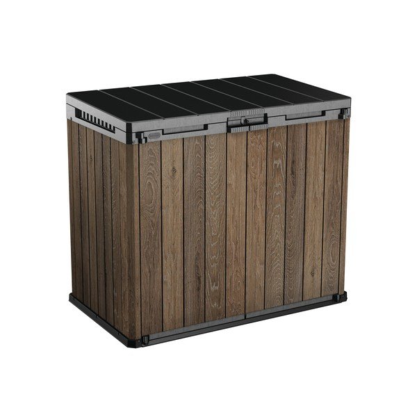 Sötétbarna műanyag kerti tárolódoboz Deco – Keter