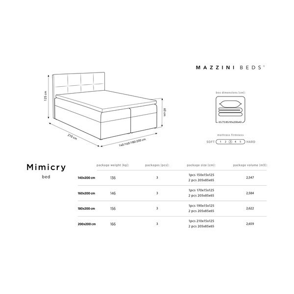 Mimicry mustársárga bársony kétszemélyes ágy, 180 x 200 cm - Mazzini Beds-image-2