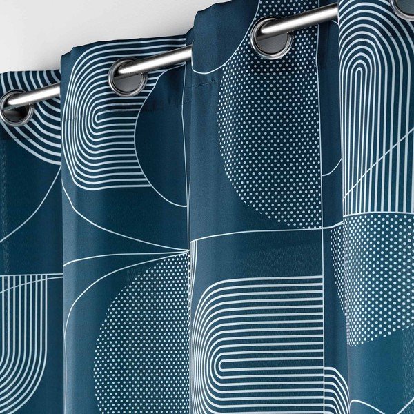 Kék függöny 140x280 cm Esquisse – douceur d'intérieur-image-1