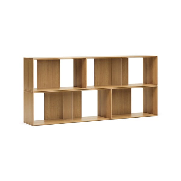 Natúr színű moduláris polcrendszer szett tölgyfa dekorral 4 db-os  168x76 cm Litto – Kave Home-image-2