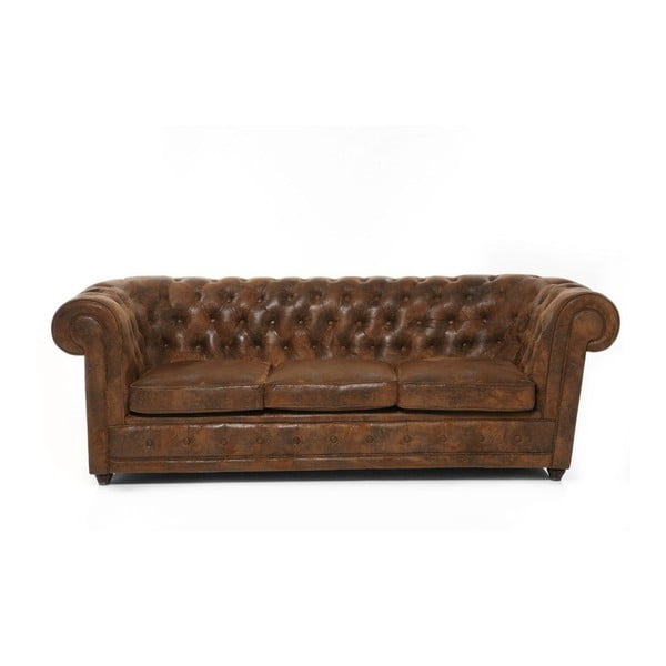 Oxford Vintage barna háromszemélyes kanapé - Kare Design
