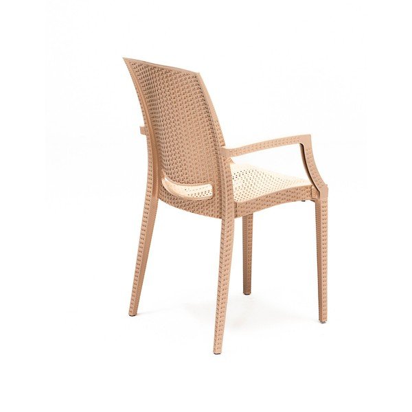 Bézs műrattan négyszemélyes kerti étkezőgarnitúra Rattan – Floriane Garden-image-4