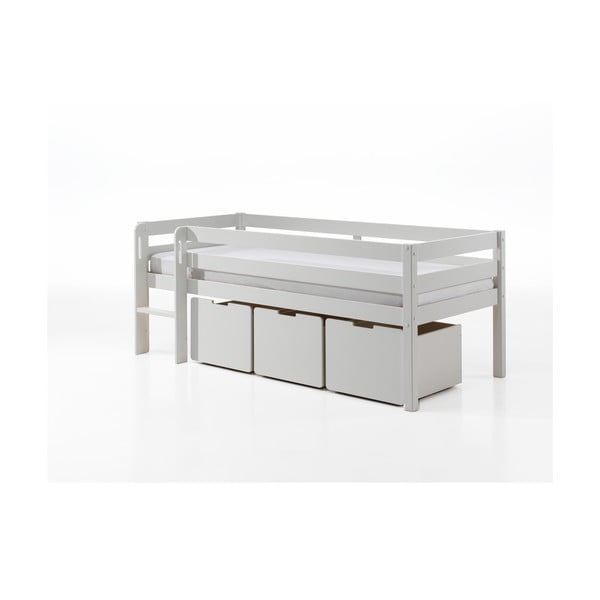 Fehér gyerekágy alatti fiók szett 3 db-os Pino – Vipack-image-2