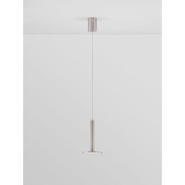 Matt ezüstszínű fém LED függőlámpa ø 15 cm Palencia – Nova Luce-image-2
