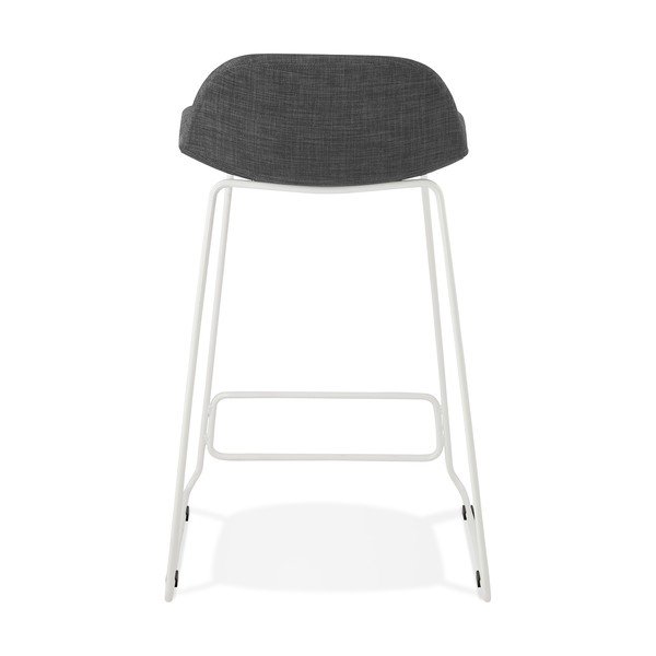 Vancouver Mini sötétszürke bárszék fehér lábakkal, ülésmagasság 66 cm - Kokoon-image-4