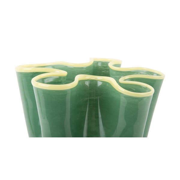Zöld üveg kézzel készített váza (magasság 31,5 cm) Ruffles – PT LIVING-image-3