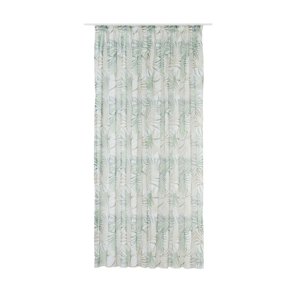 Zöld-bézs átlátszó függöny 300x260 cm Palmas – Mendola Fabrics-image-2