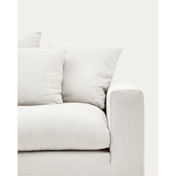 Fehér kanapé huzat 240 cm Nora – Kave Home-image-1