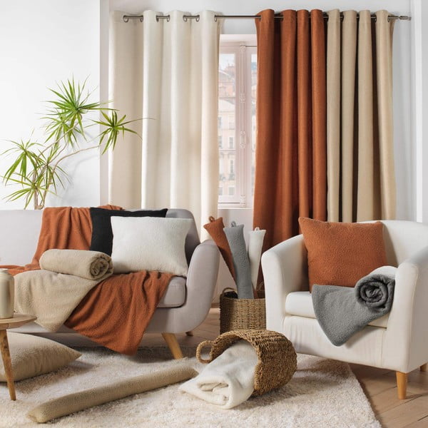 Szürke fleece takaró 180x220 cm Curly Wooly – douceur d'intérieur-image-4