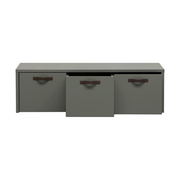 Zöldes szürke borovi fenyő gyerek szekrény 120x36 cm Stage – vtwonen-image-3