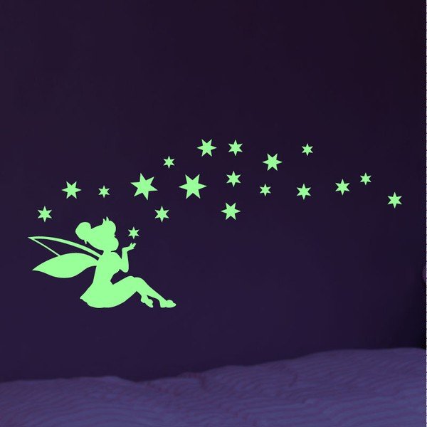 Fairy And The Stars sötétben világító falmatrica szett - Ambiance-image-1