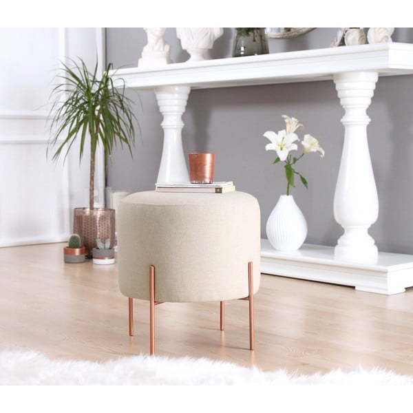 Krémszínű puff Copper – Artie-image-3