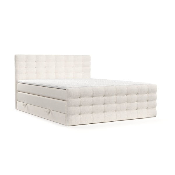 Krémszínű ágyneműtartós boxspring ágy 180x200 cm Blend – Maison de Rêve