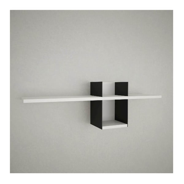 Claudio White/Black fali polc, szélesség 90 cm
