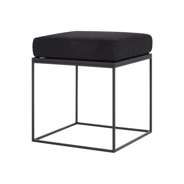 Fekete kárpitozott ülőke Feo – noo.ma