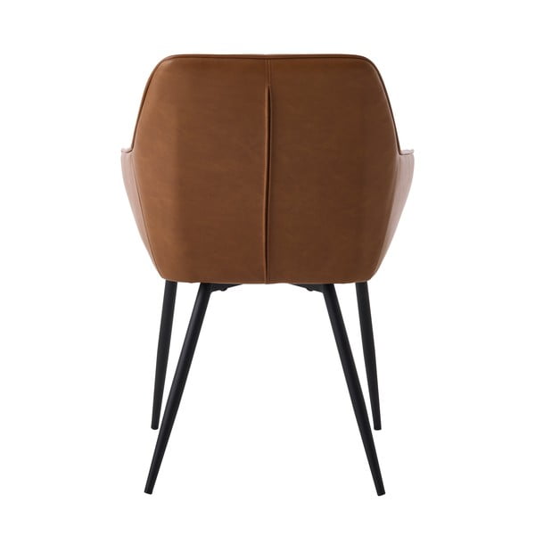 Barna kárpitozott karfás étkezőfotel szett 2 db-os Nolan Stripe – Unique Furniture-image-4